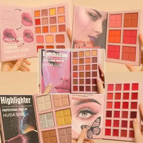 All-in-One Professional Makeup Palette Kit – Eyeshadow, Lip Color, Blush & Highlighter Collection
