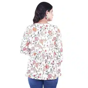 Pure Soft Cotton Women Floral Block Print Casual
