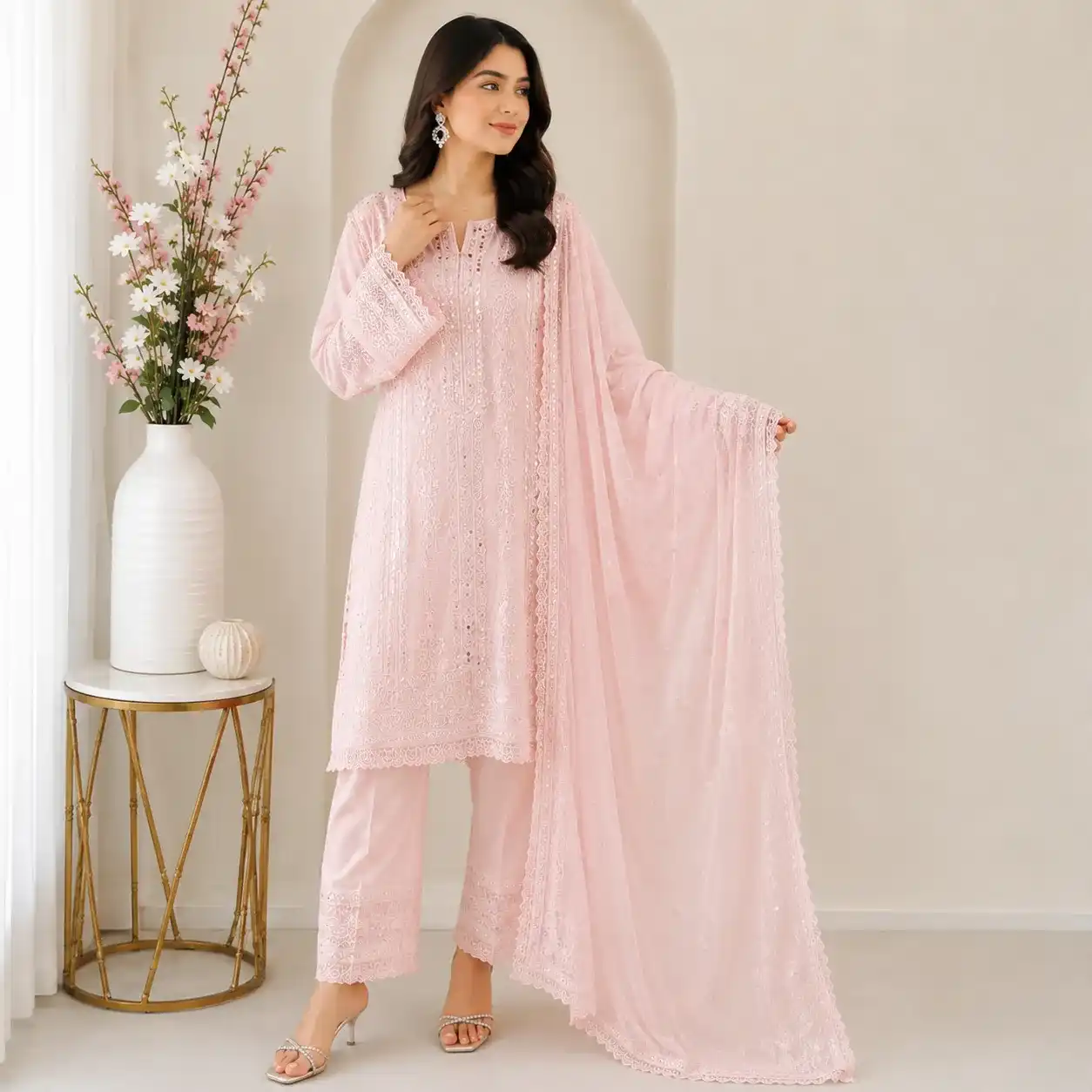 Luxury Embroidered Ethnic Suit Set